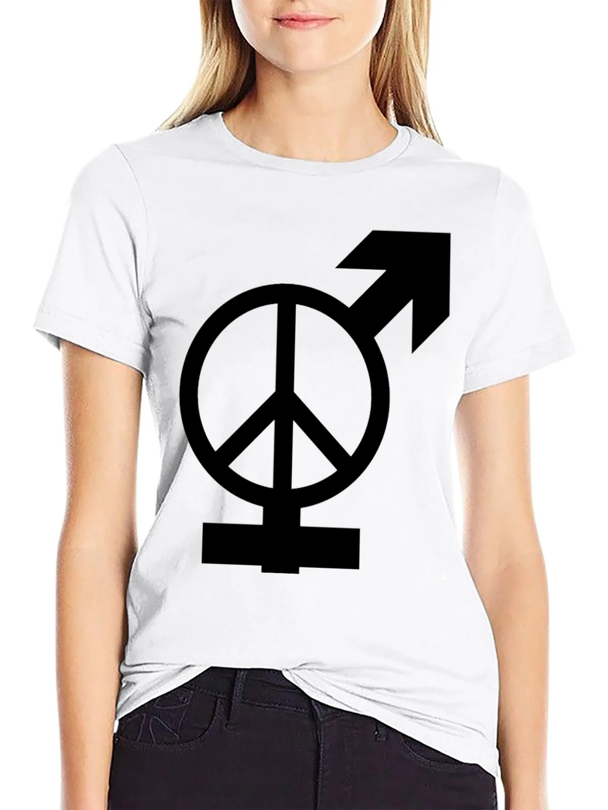 Peace & Male Symbol Black Graphic Tee product image 5