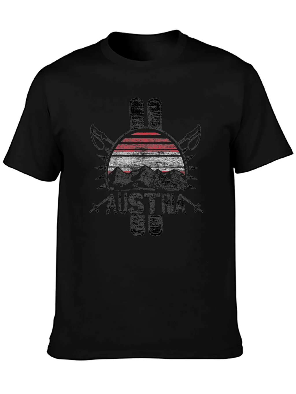 Austria Flag Ski Graphic T-Shirt product image 3