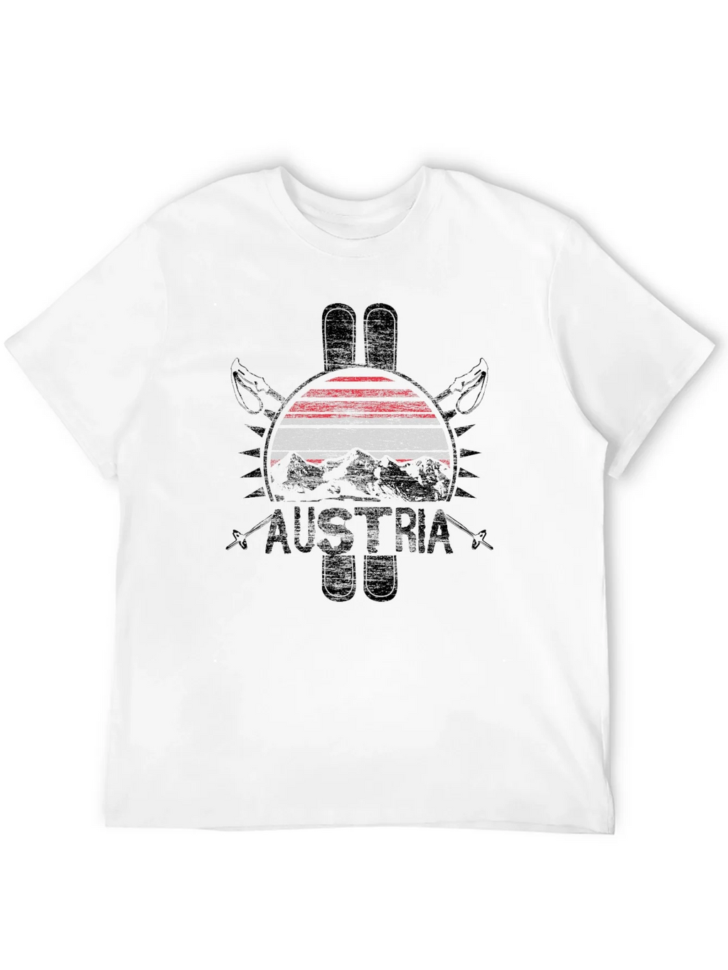 Austria Flag Ski Graphic T-Shirt product image 11