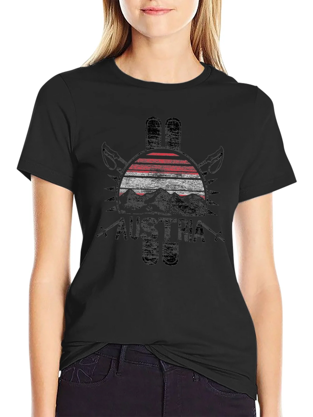 Austria Flag Ski Graphic T-Shirt product image 2