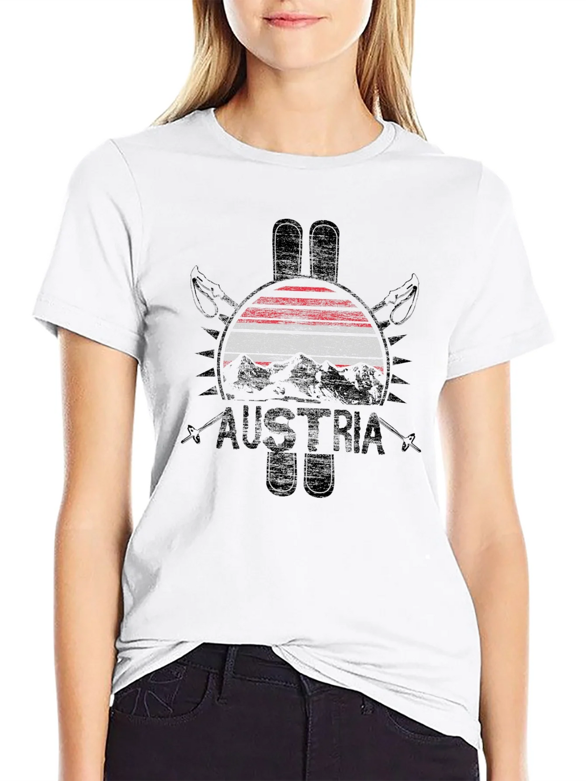 Austria Flag Ski Graphic T-Shirt product image 8