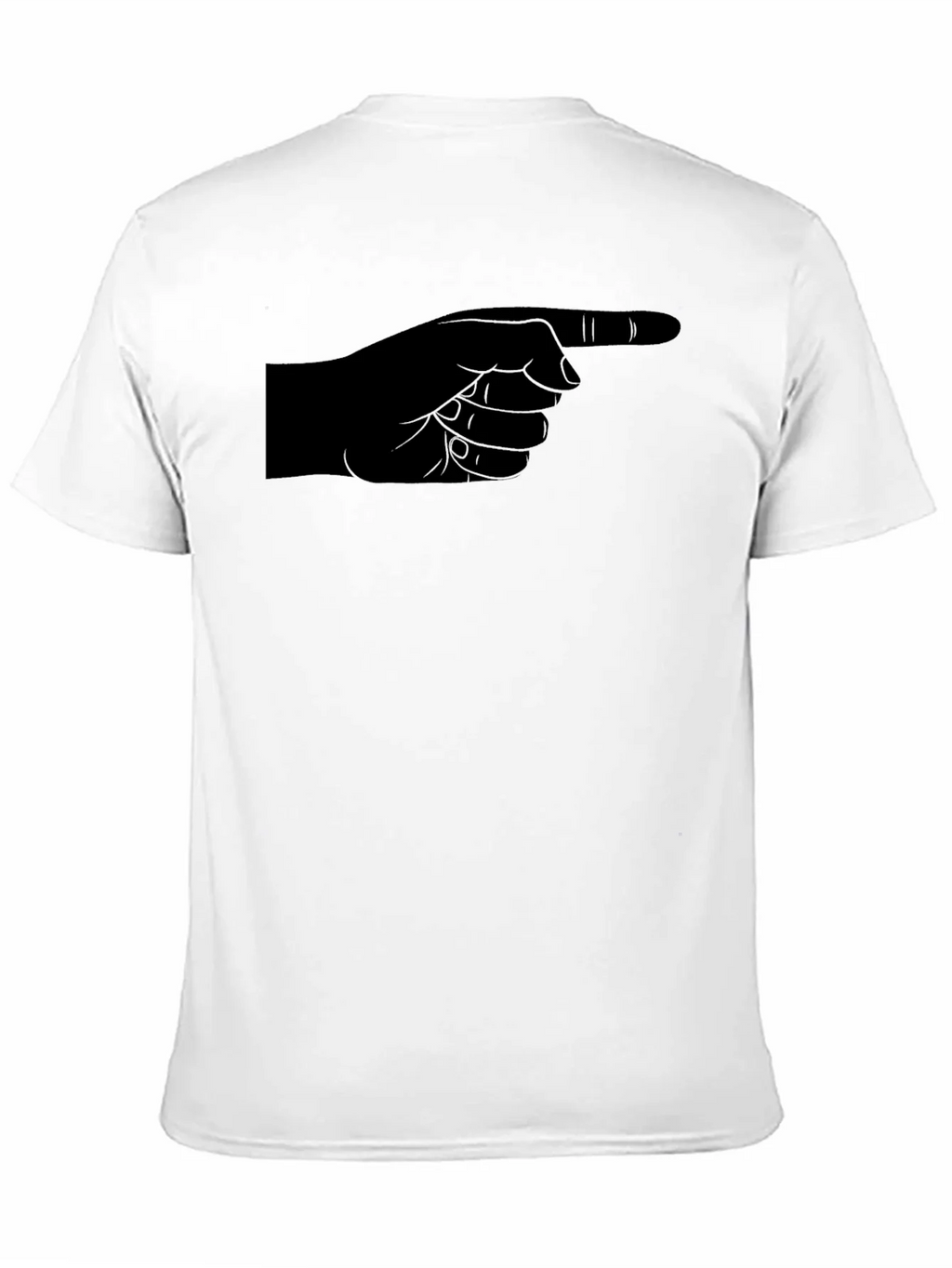 Pointing Finger Graphic Tee - Black Cotton Casual Shirt product image 10