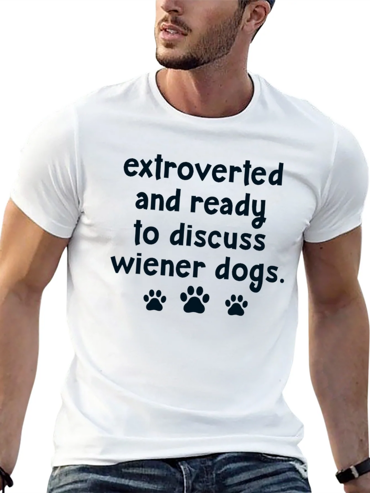 Extroverted Wiener Dog Graphic Tee - Novelty T-Shirt product image 12
