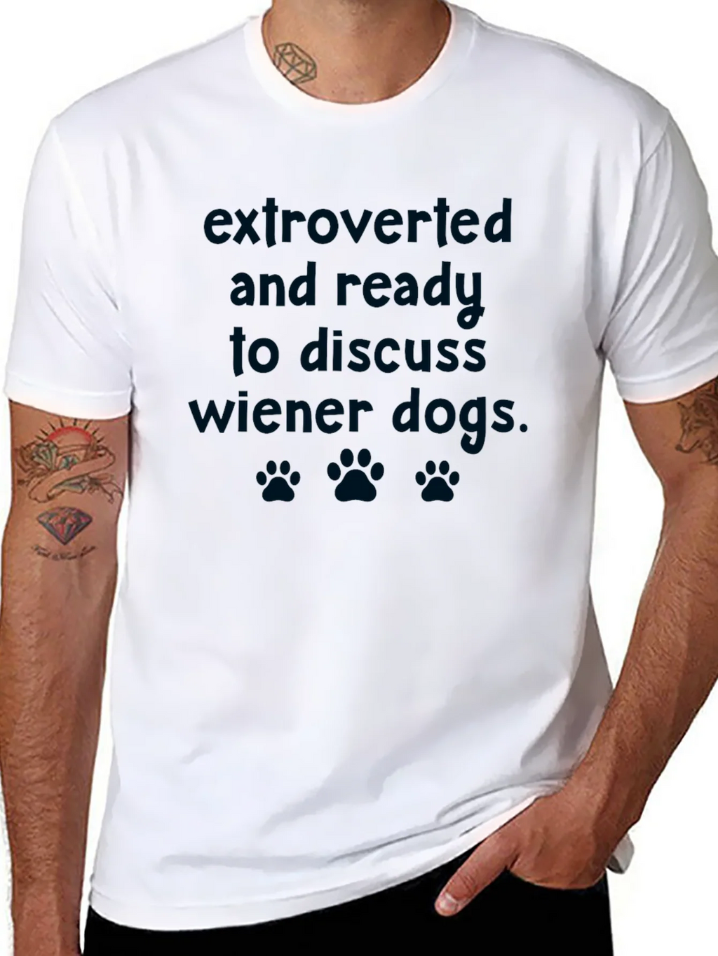 Extroverted Wiener Dog Graphic Tee - Novelty T-Shirt product image 7