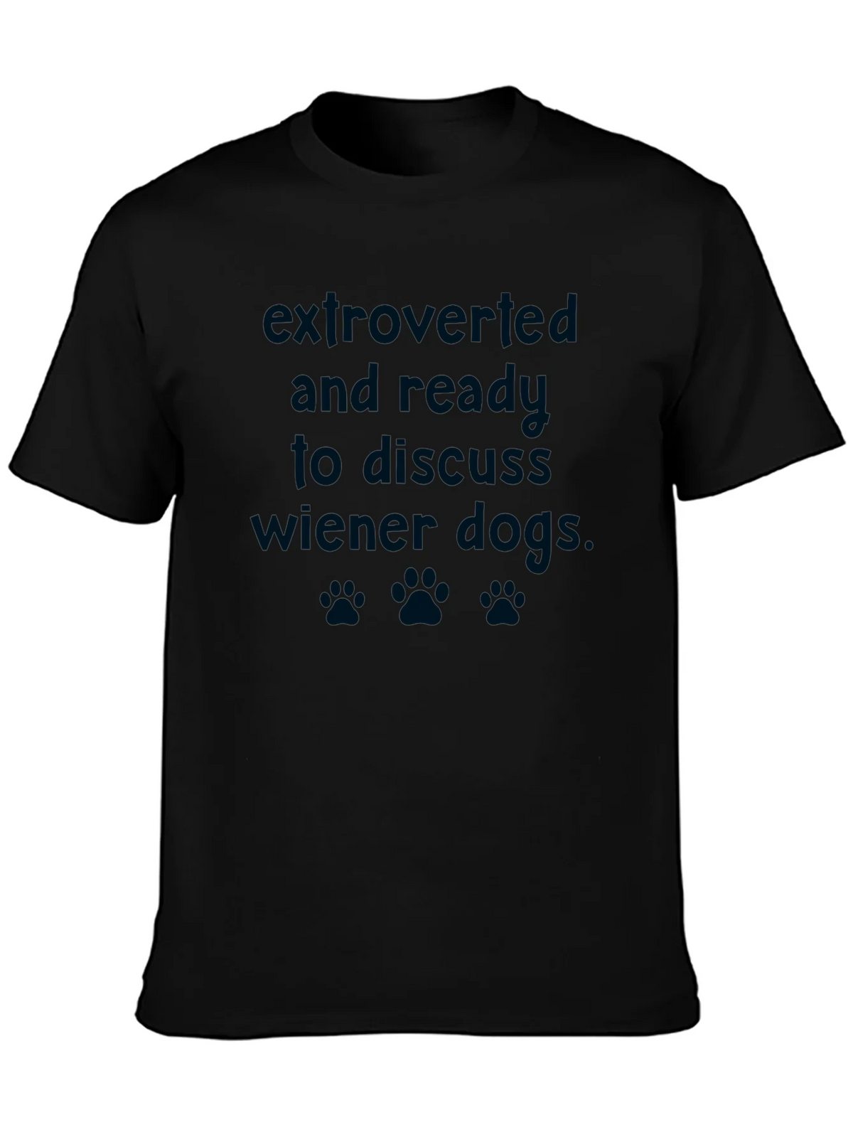 Extroverted Wiener Dog Graphic Tee - Novelty T-Shirt product image 3