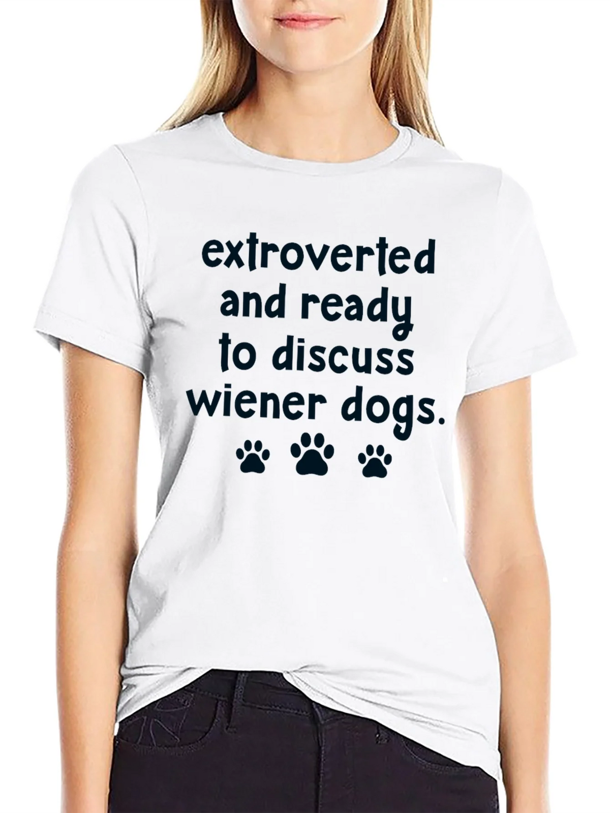 Extroverted Wiener Dog Graphic Tee - Novelty T-Shirt product image 8