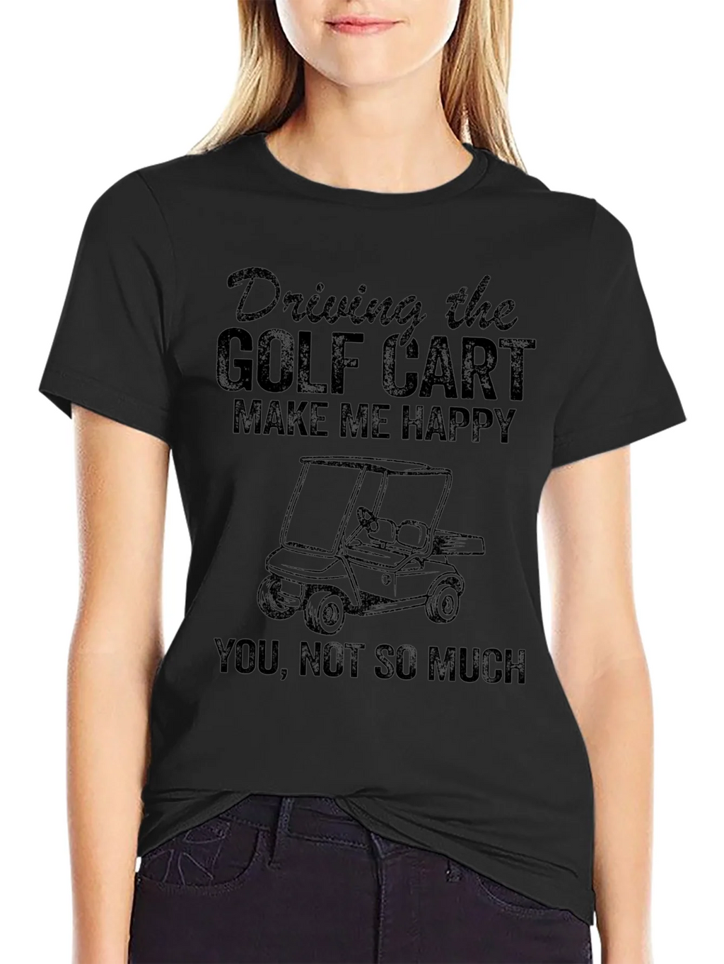 Golf Cart T-Shirt - Driving Makes Me Happy product image 2