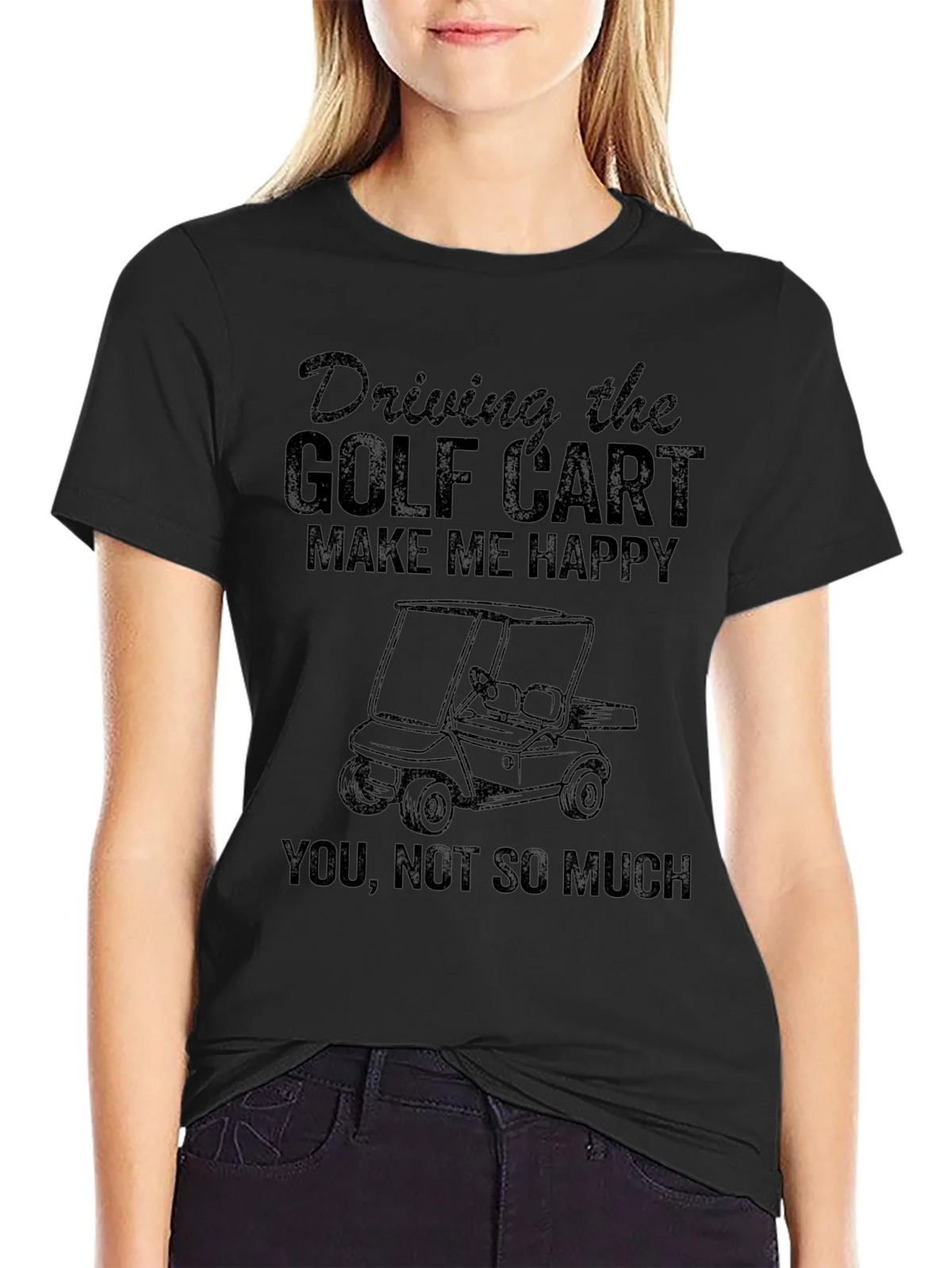 Golf Cart T-Shirt - Driving Makes Me Happy product image 2