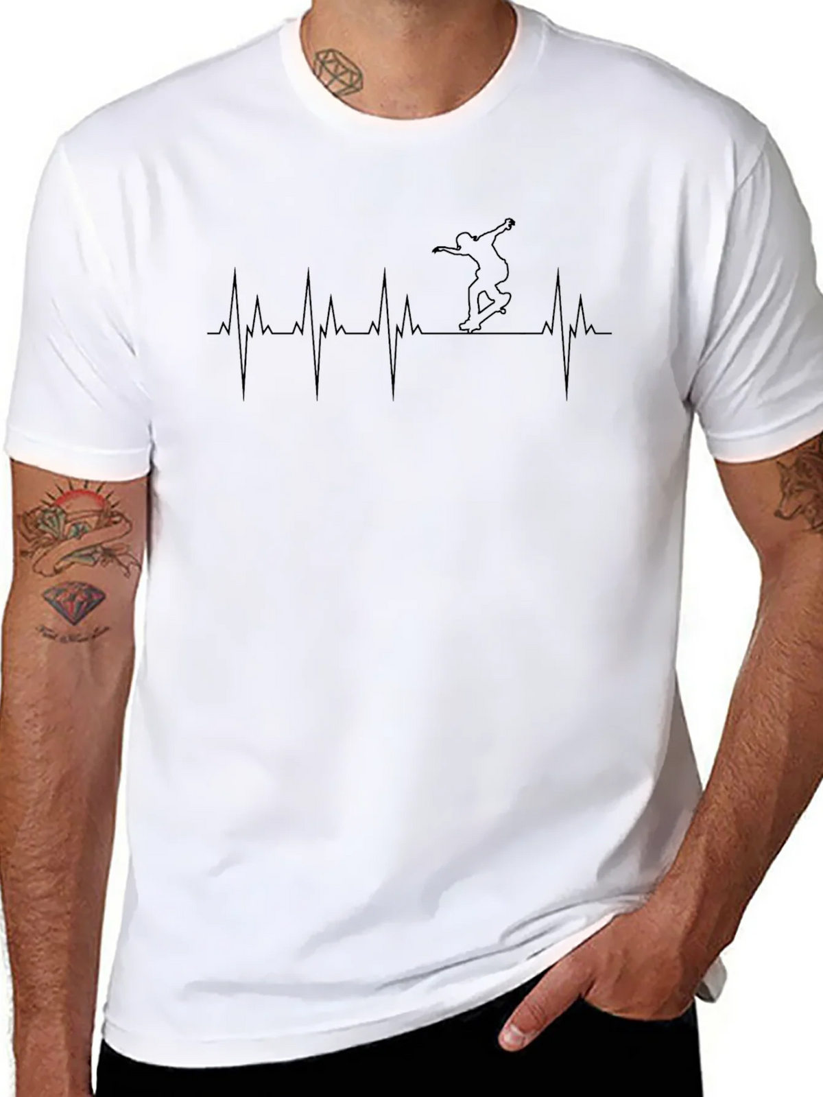 Skateboarding Heartbeat T-Shirt - Ride On! product image 7