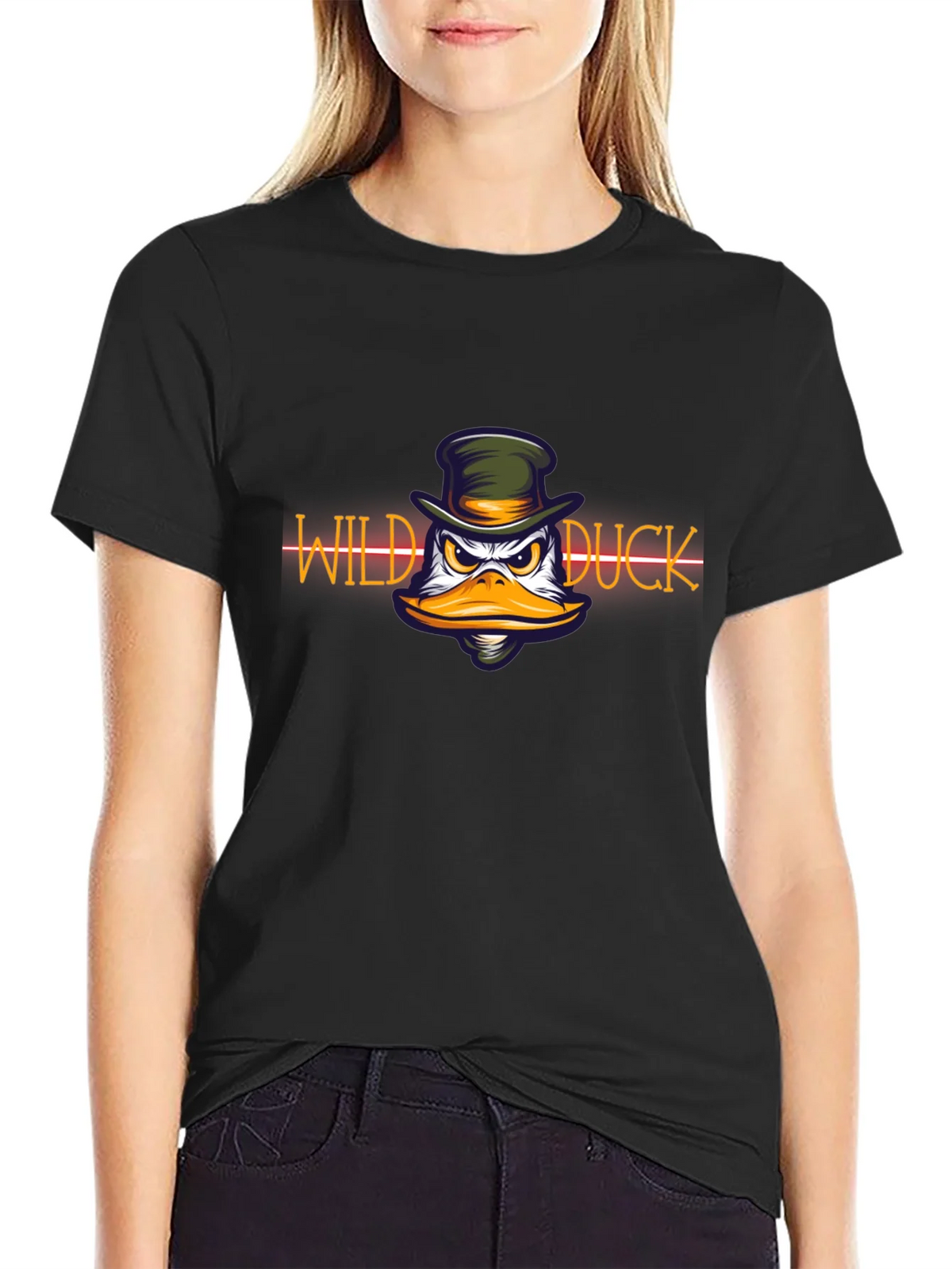 Wild Duck Graphic Print Black T-Shirt product image 2
