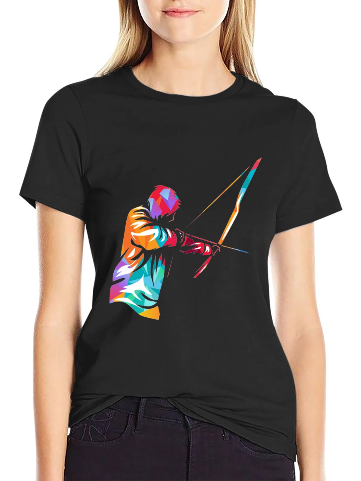 Mens Black Graphic Tee - Archery Design product image 2