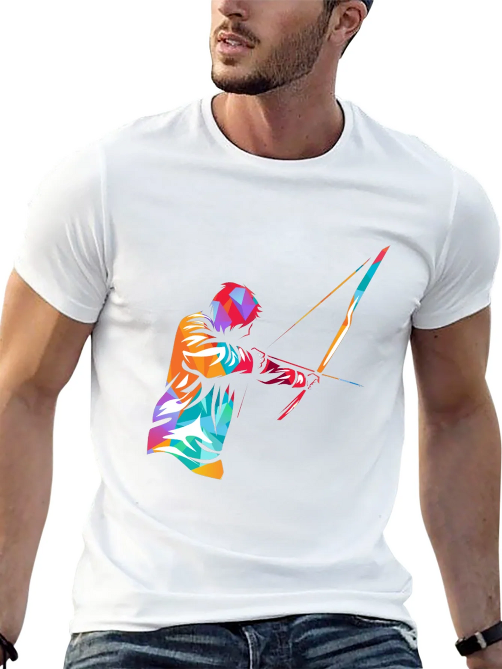 Mens Black Graphic Tee - Archery Design product image 11