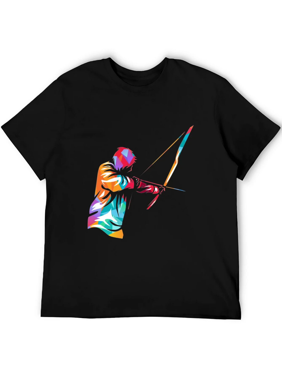 Mens Black Graphic Tee - Archery Design product image 5
