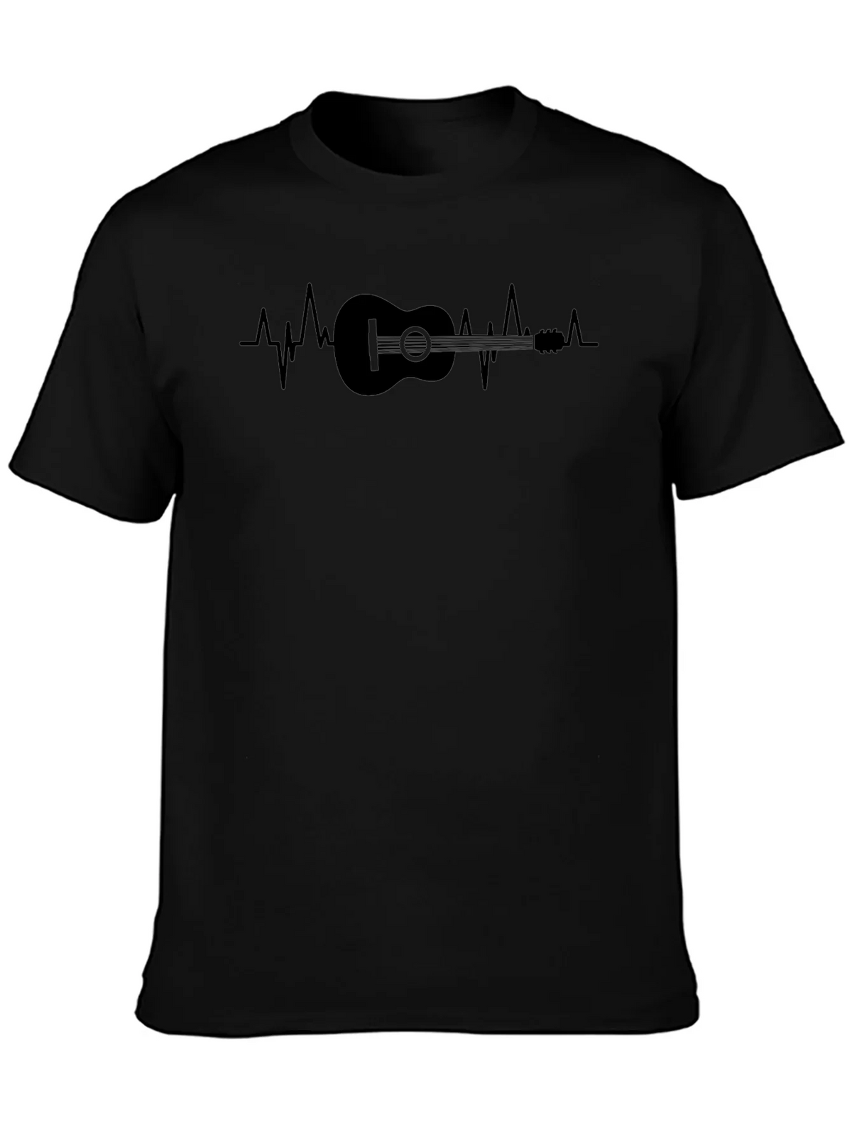 Guitar Heartbeat Graphic T-Shirt - Musician Tee product image 3