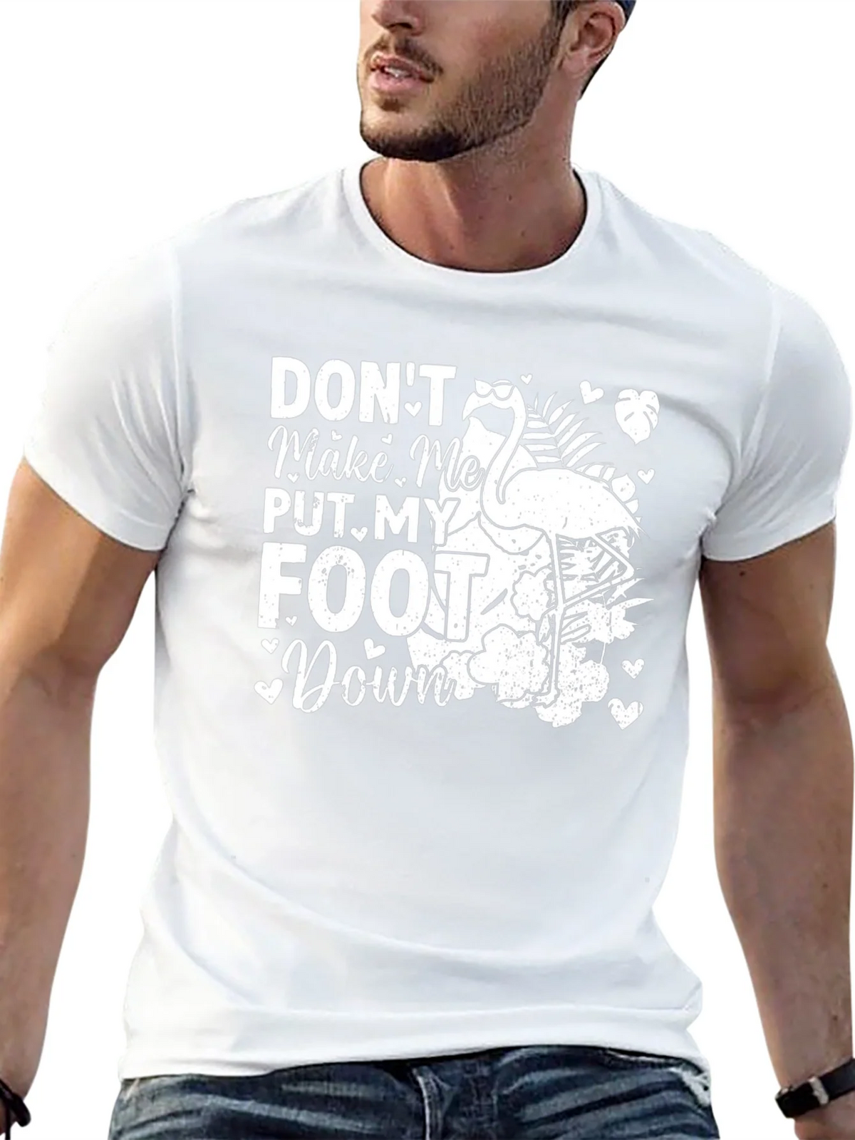 Dont Make Me Put My Foot Down Flamingo T-Shirt product image 12