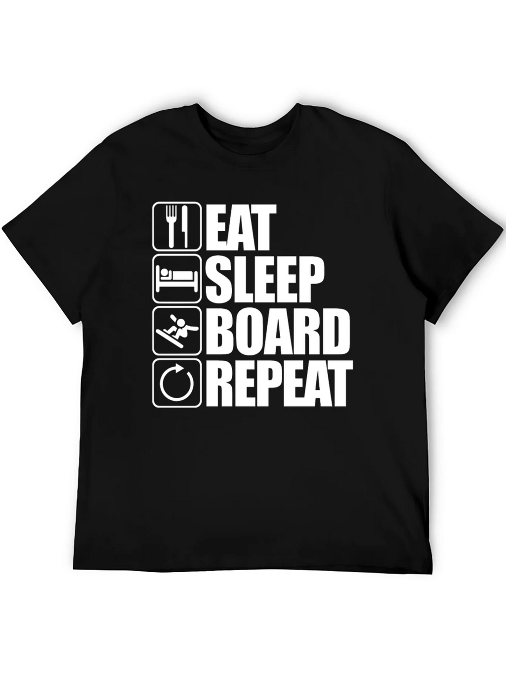 Eat Sleep Board Repeat Black Graphic Tee product image 5