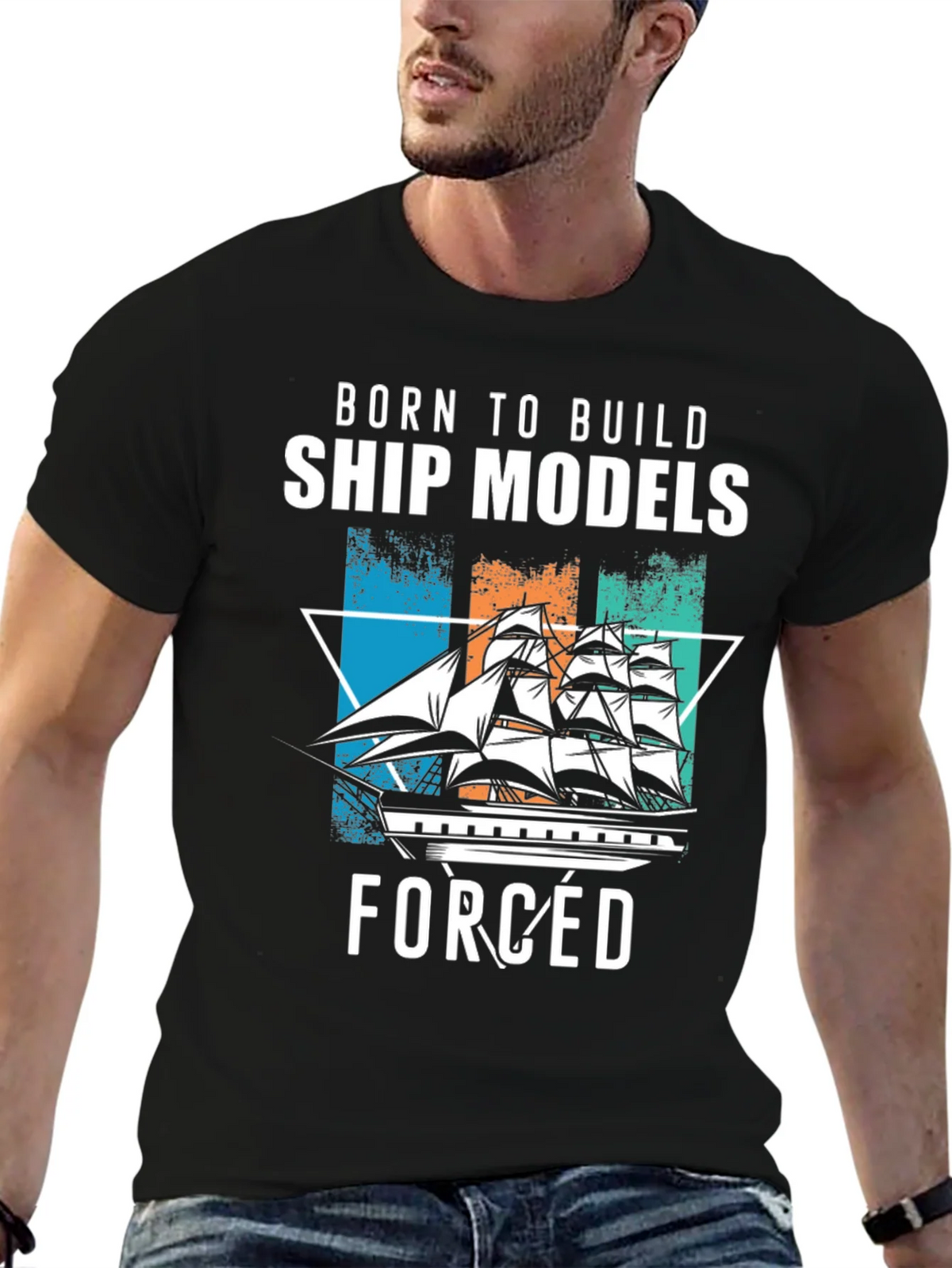 Born to Build Ship Models T-Shirt product image 6