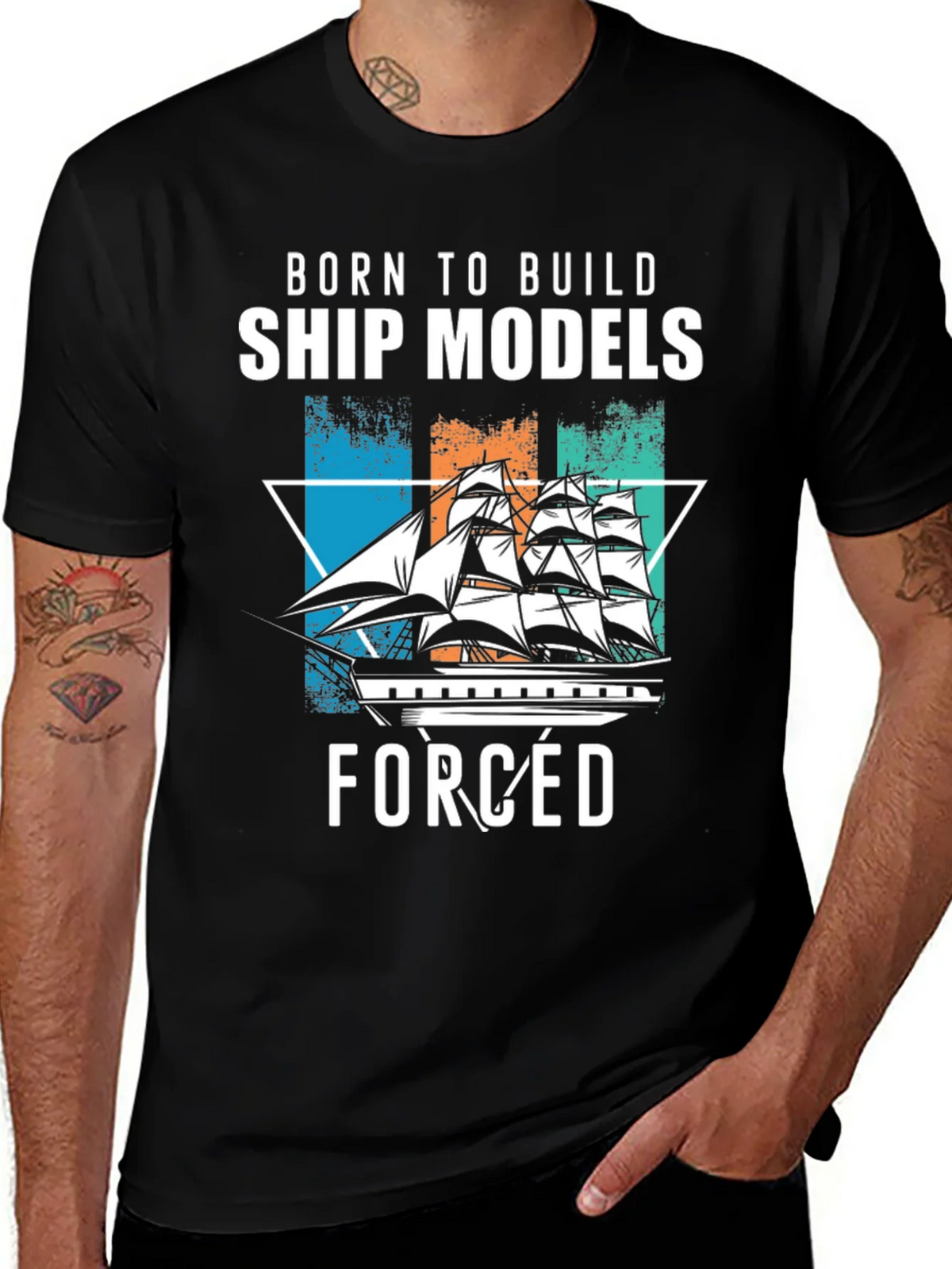 Born to Build Ship Models T-Shirt product image 1