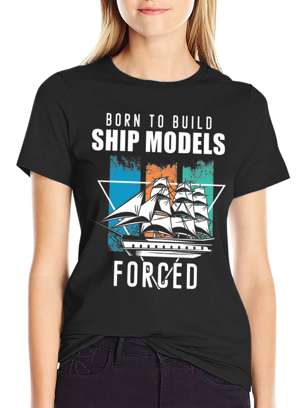 Born to Build Ship Models T-Shirt product image 2