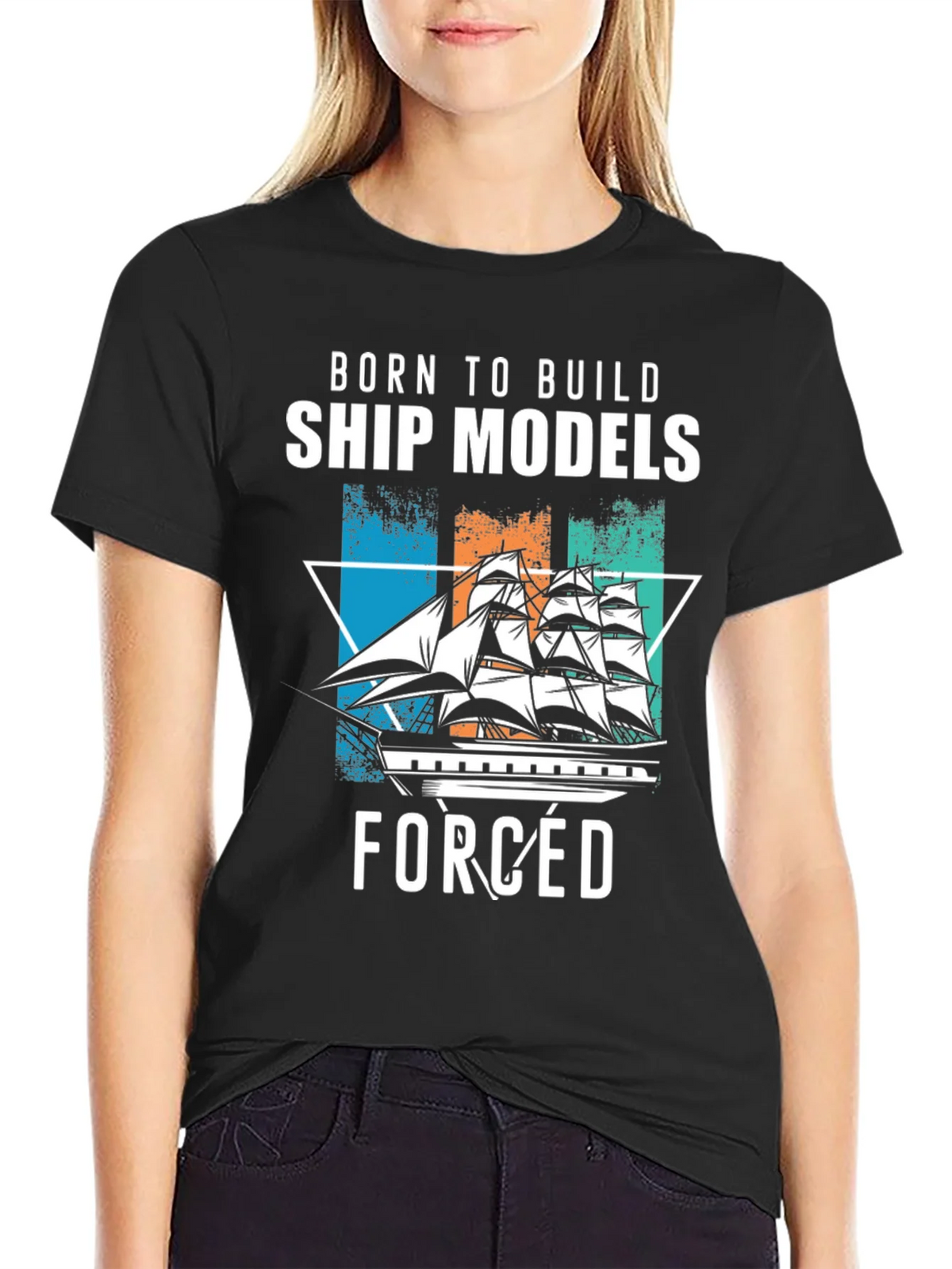 Born to Build Ship Models T-Shirt product image 2