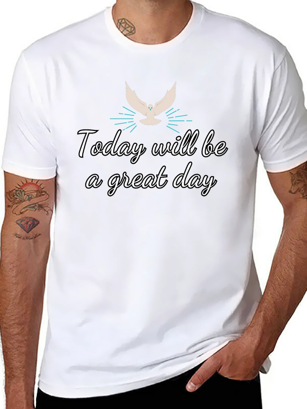 Inspirational Graphic Tee - Today Will Be a Great Day product image 7