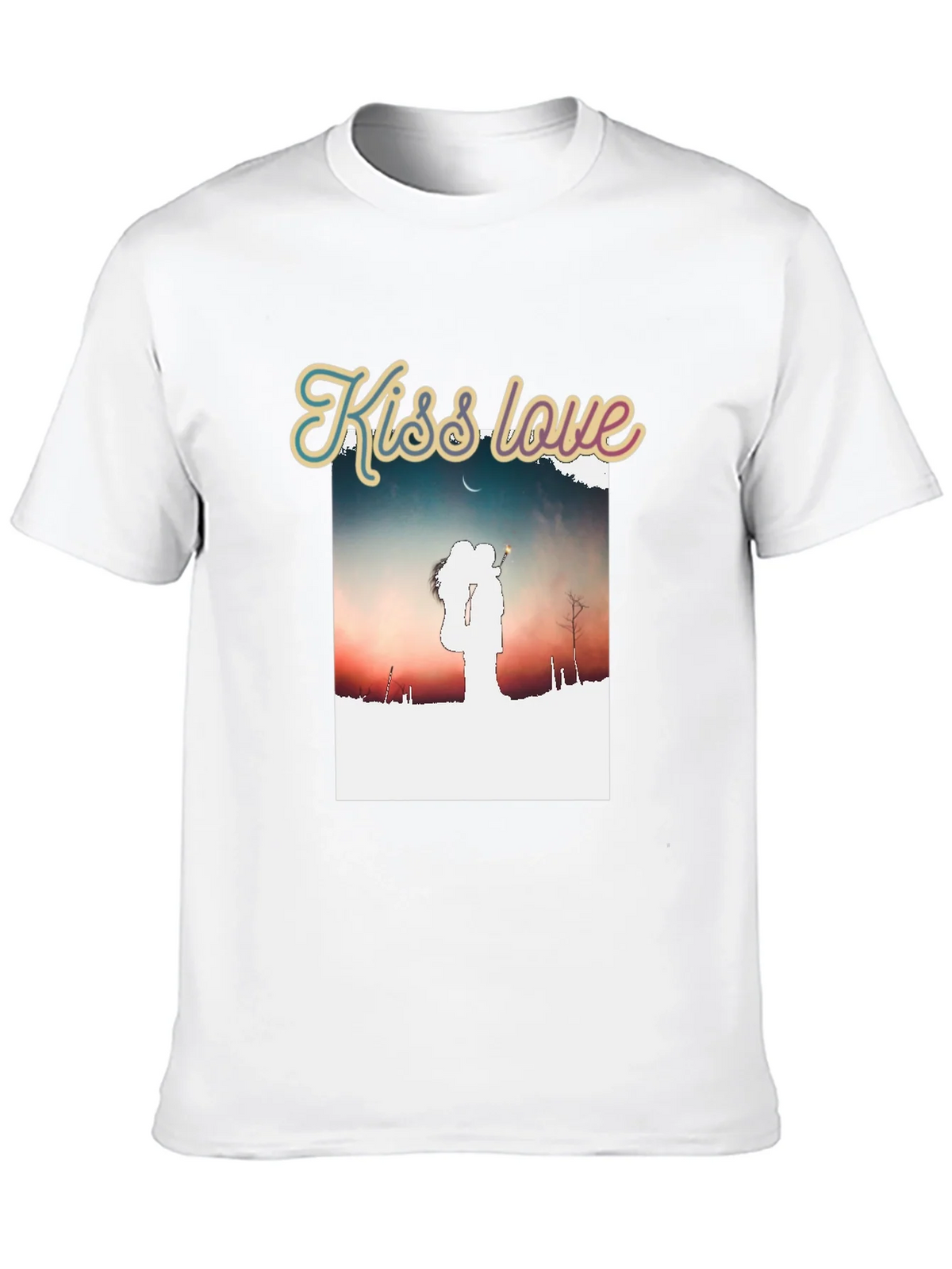 Kiss Love Graphic Black T-Shirt product image 9