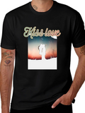 Kiss Love Graphic Black T-Shirt product image 1