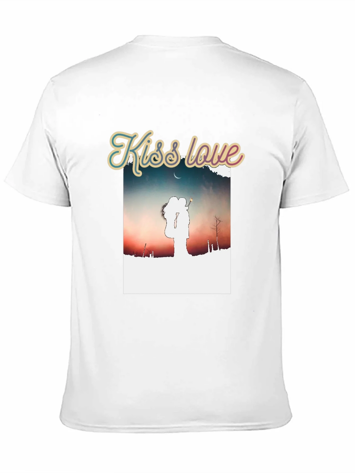 Kiss Love Graphic Black T-Shirt product image 10