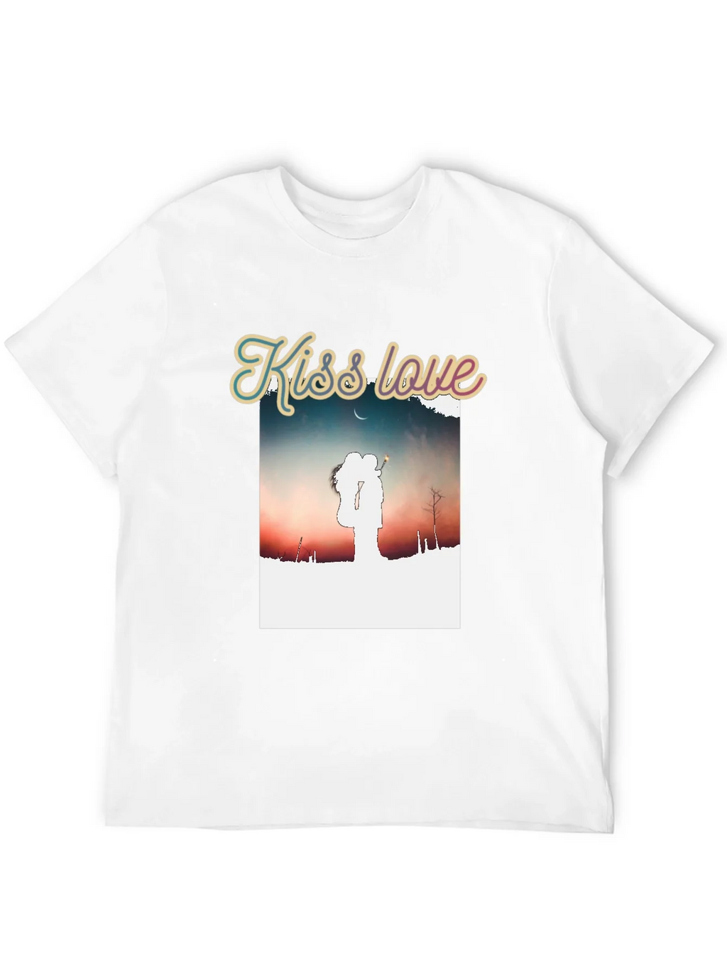 Kiss Love Graphic Black T-Shirt product image 11