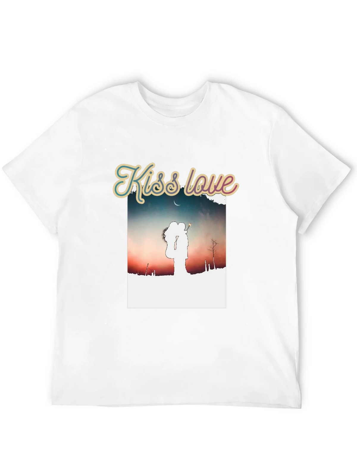 Kiss Love Graphic Black T-Shirt product image 11