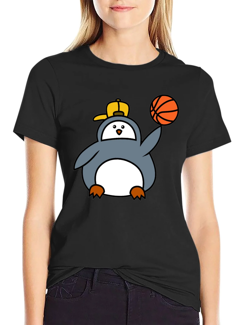Penguin Basketball Graphic Tee - Cool Black T-Shirt product image 2