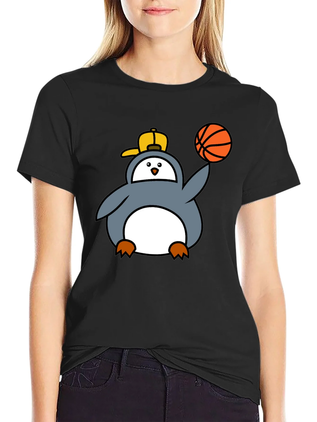 Penguin Basketball Graphic Tee - Cool Black T-Shirt product image 2