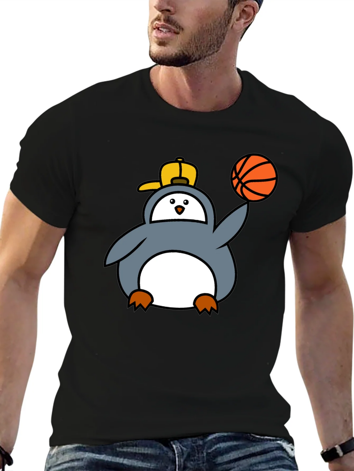 Penguin Basketball Graphic Tee - Cool Black T-Shirt product image 6