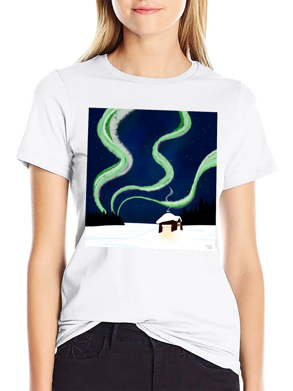Aurora Cabin Tee: Night Sky Dream product image 8