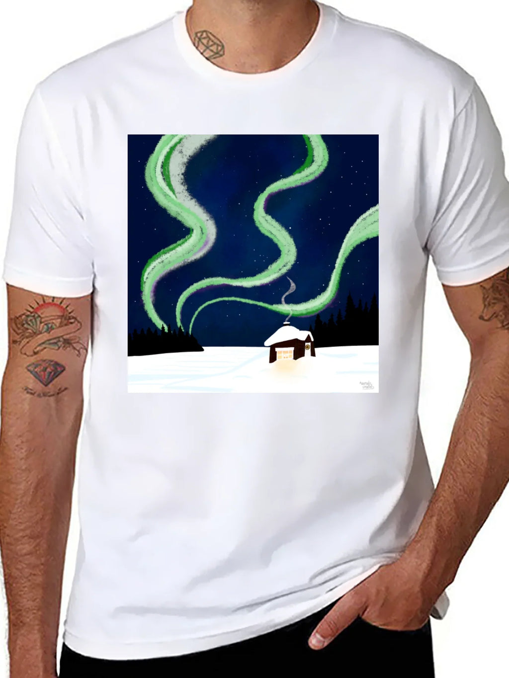 Aurora Cabin Tee: Night Sky Dream product image 7