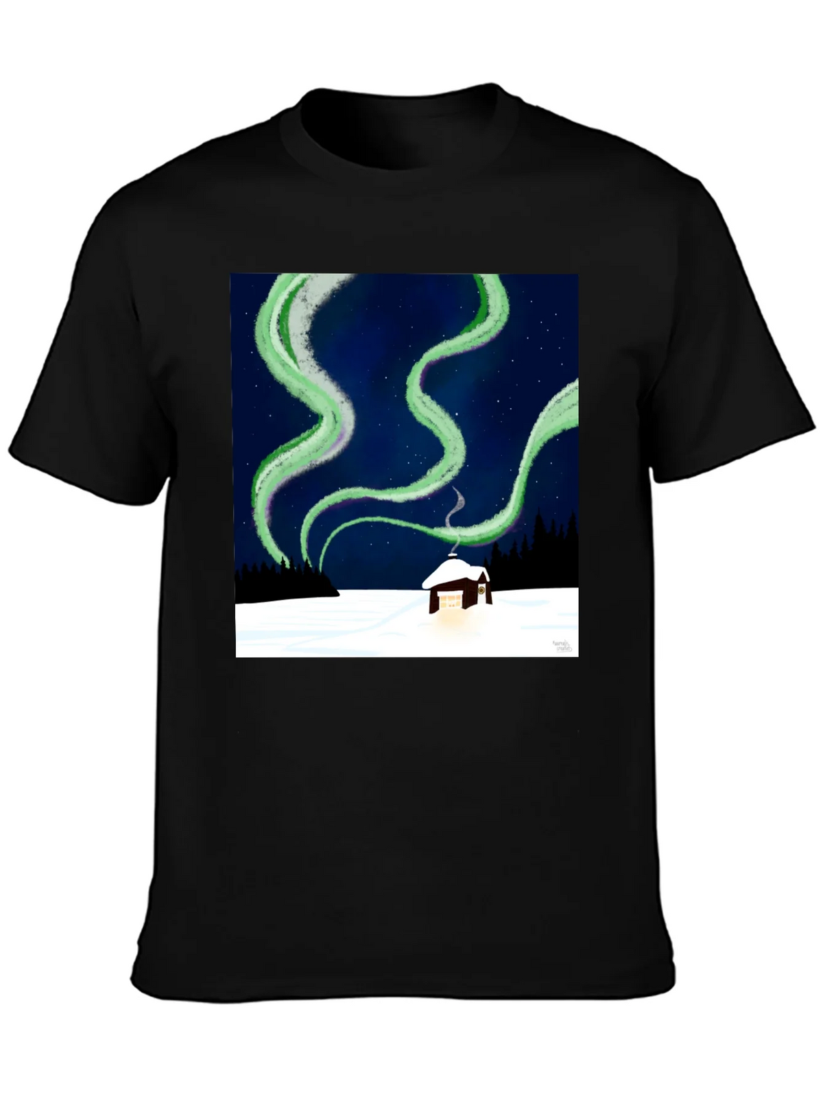 Aurora Cabin Tee: Night Sky Dream product image 3