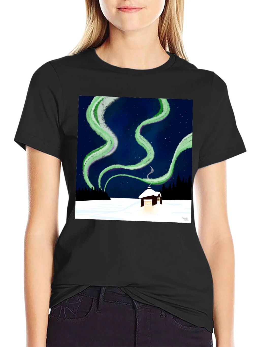 Aurora Cabin Tee: Night Sky Dream product image 2