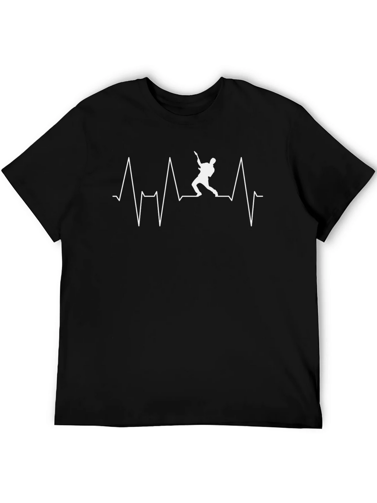 Guitar Heartbeat T-Shirt - Black product image 5