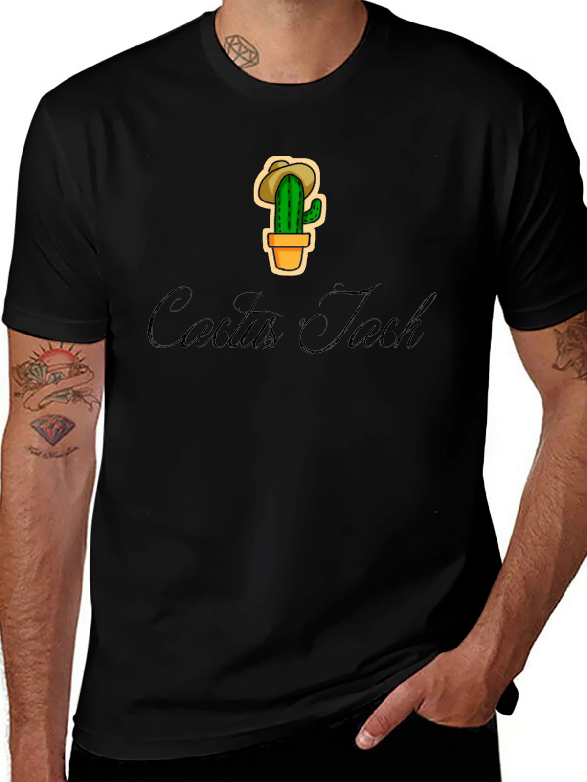 Cactus Jack Graphic T-Shirt - Trendy Black Tee product image 1