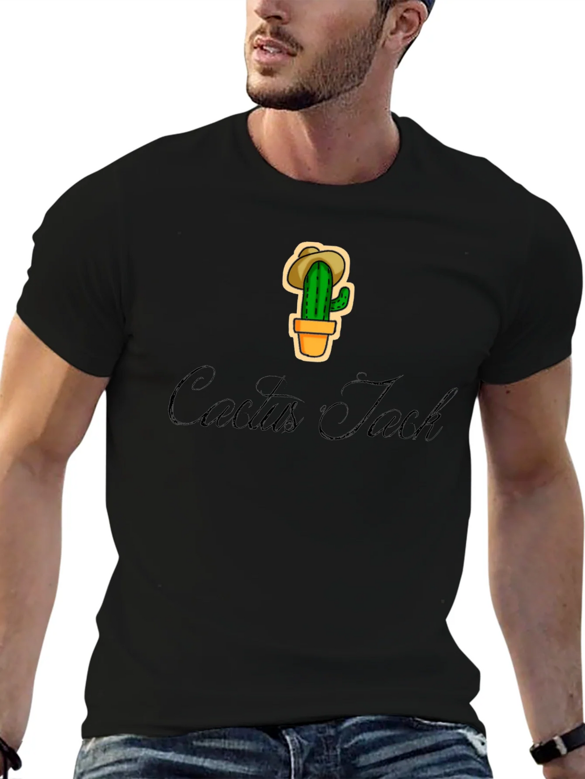 Cactus Jack Graphic T-Shirt - Trendy Black Tee product image 6