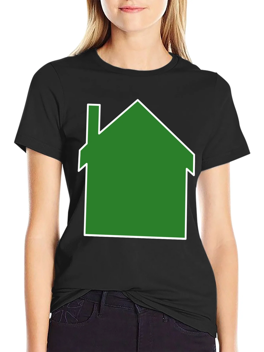 Green House Graphic Print Black T-Shirt product image 2