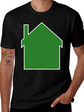 Green House Graphic Print Black T-Shirt product image 1