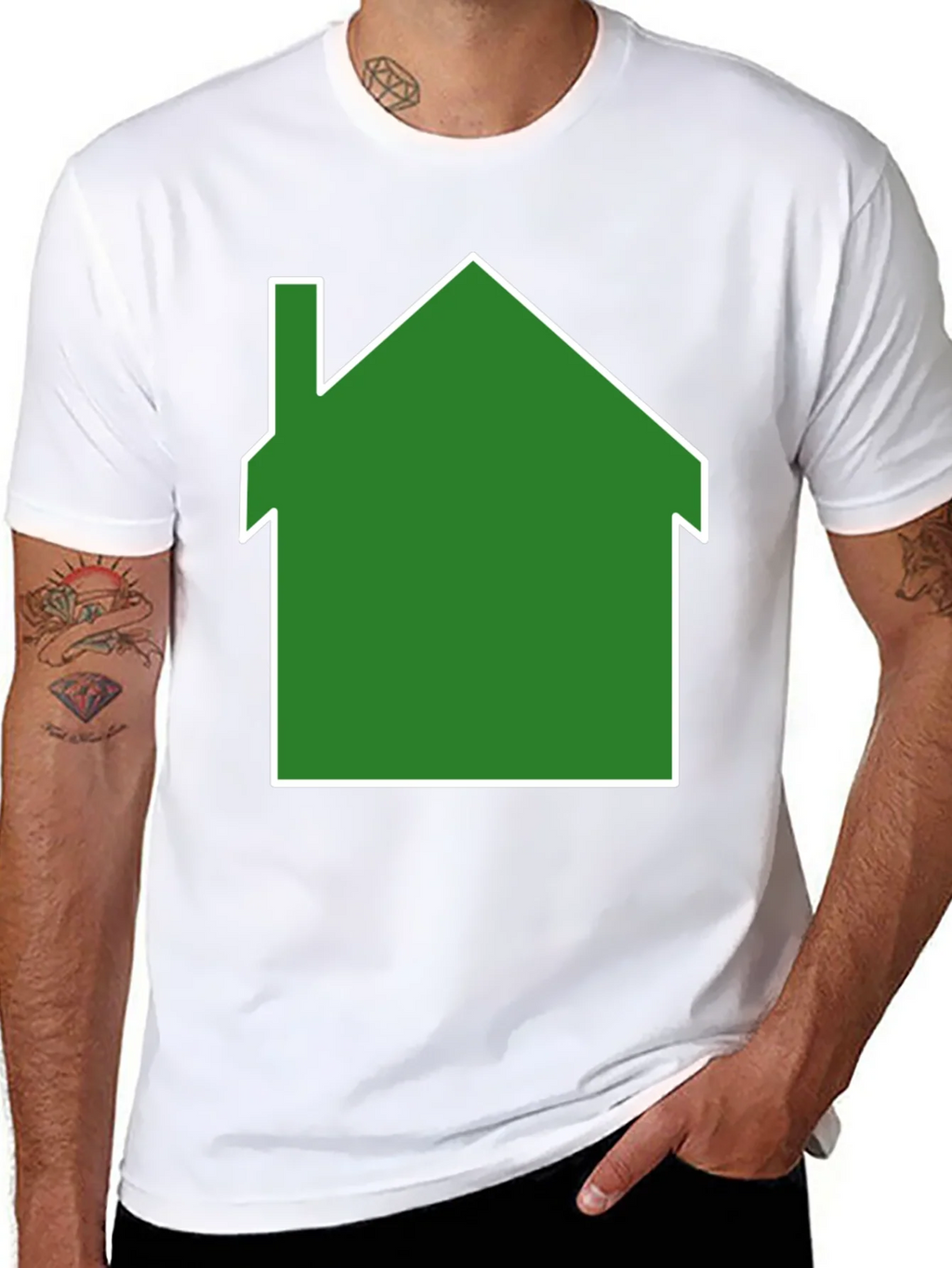 Green House Graphic Print Black T-Shirt product image 6