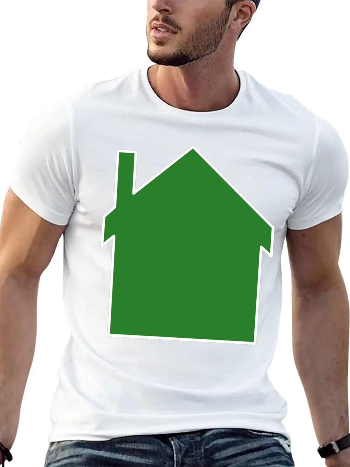 Green House Graphic Print Black T-Shirt product image 8