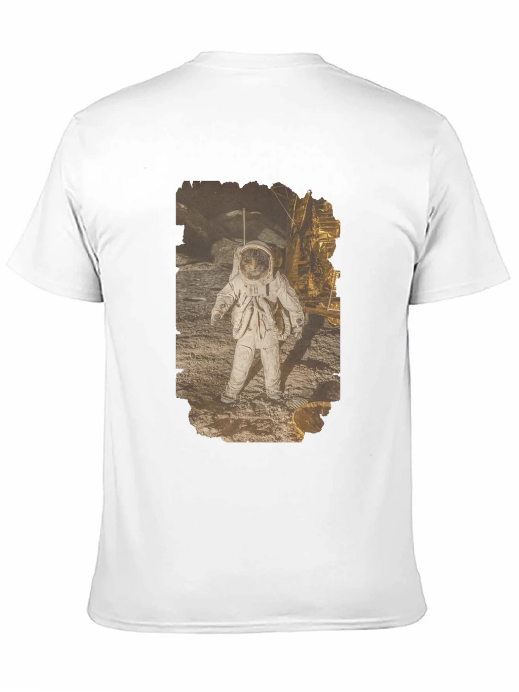 Astronaut Cat Graphic Print Black T-Shirt product image 10