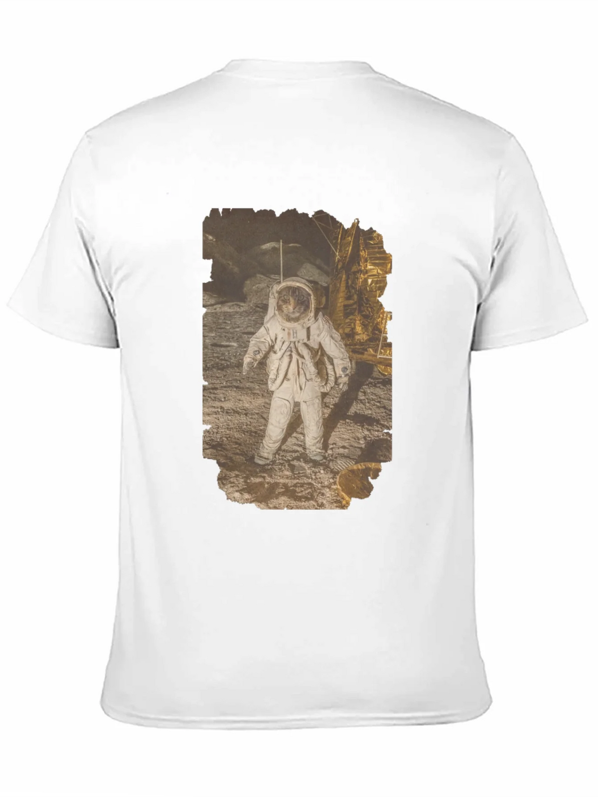 Astronaut Cat Graphic Print Black T-Shirt product image 10