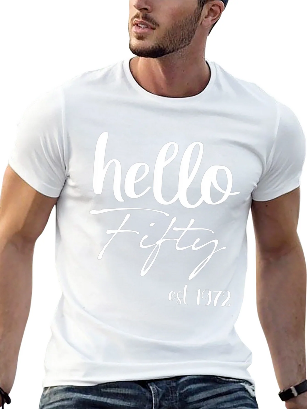 Hello Fifty Est. 1972 Black T-Shirt product image 12