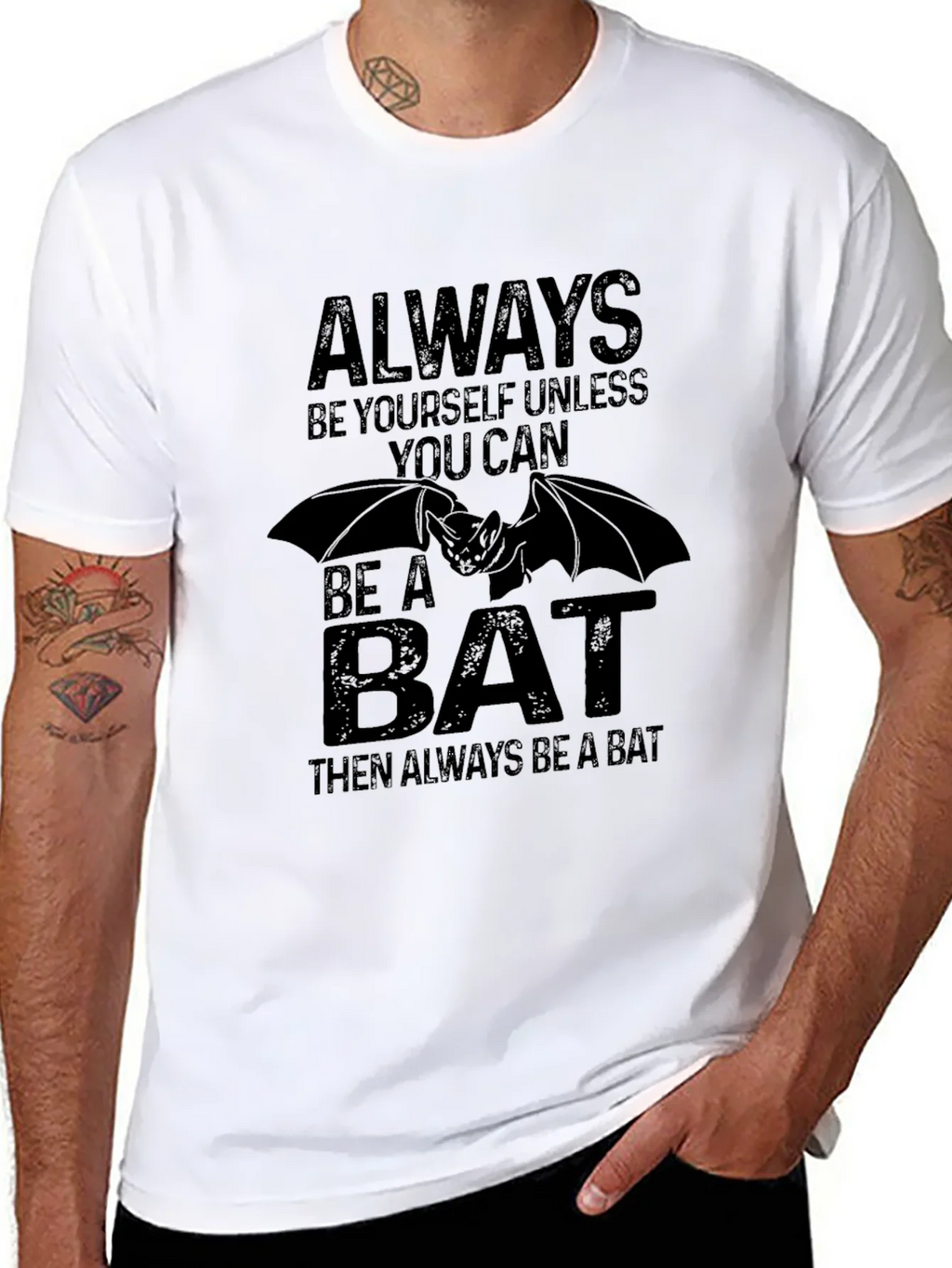 Always Be a Bat Black Graphic Tee product image 7