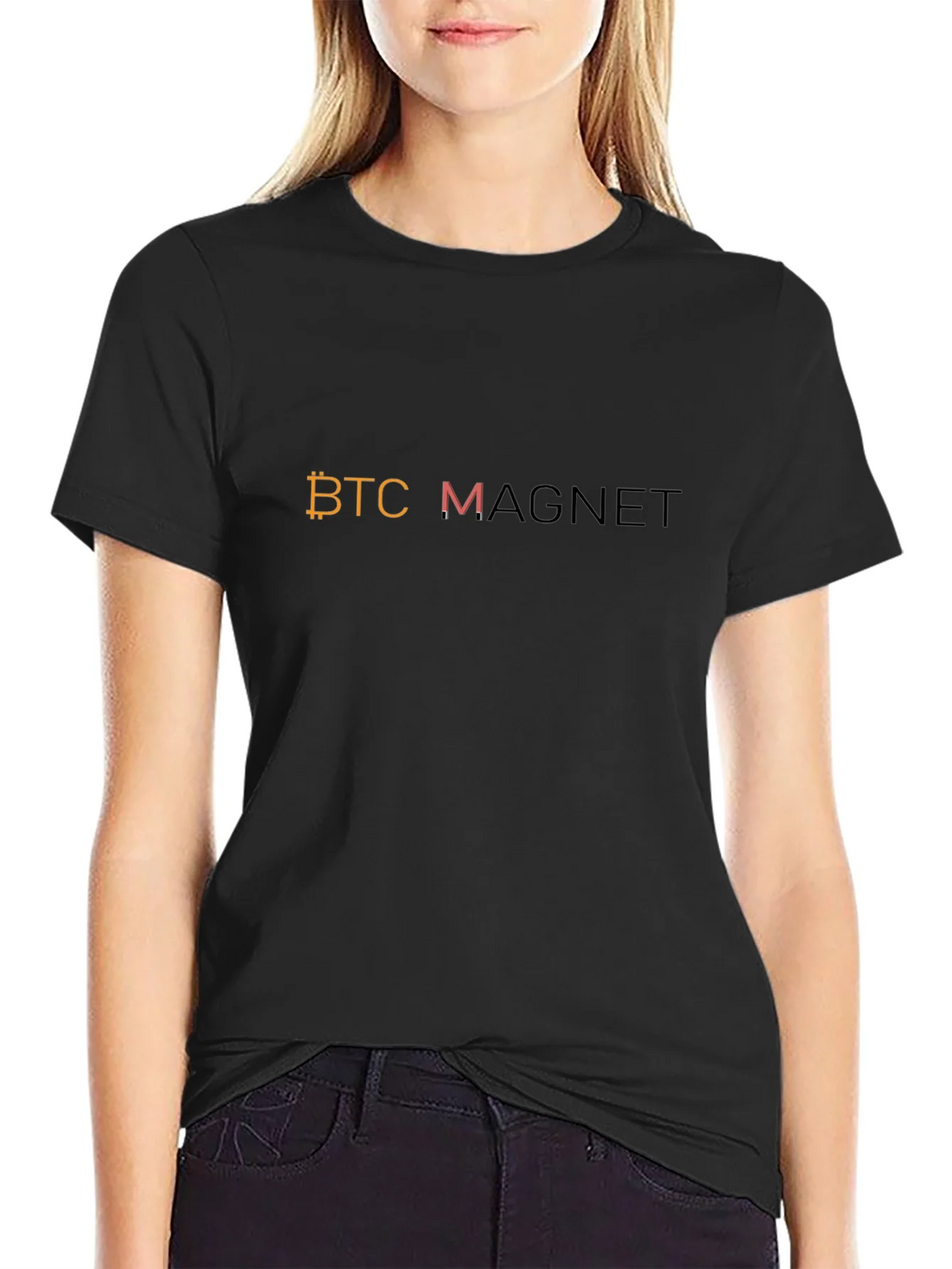 BTC Magnet Graphic T-Shirt - Cryptocurrency Bitcoin product image 2