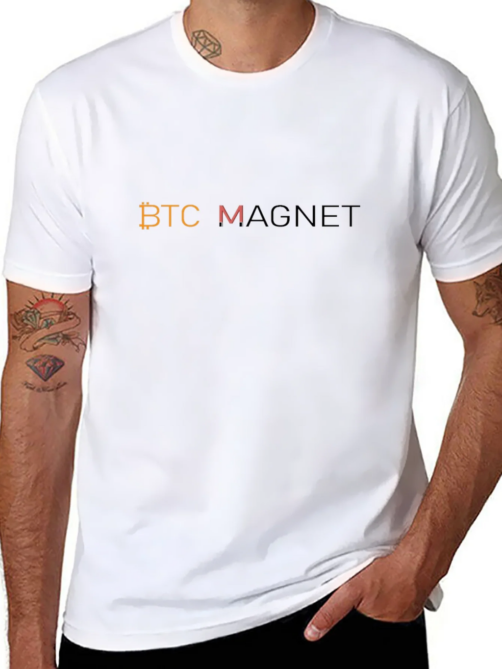 BTC Magnet Graphic T-Shirt - Cryptocurrency Bitcoin product image 7